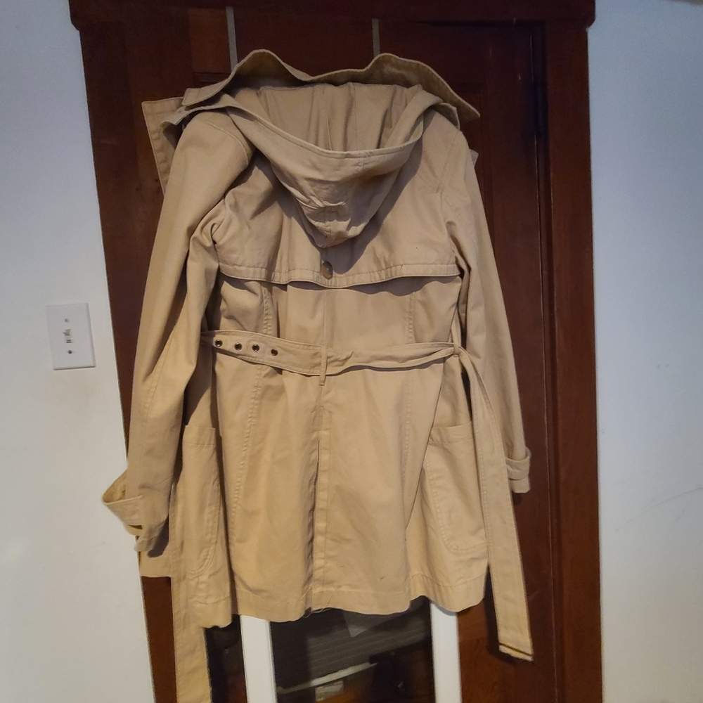 Gap Women's Belted Khaki Jacket with Hood